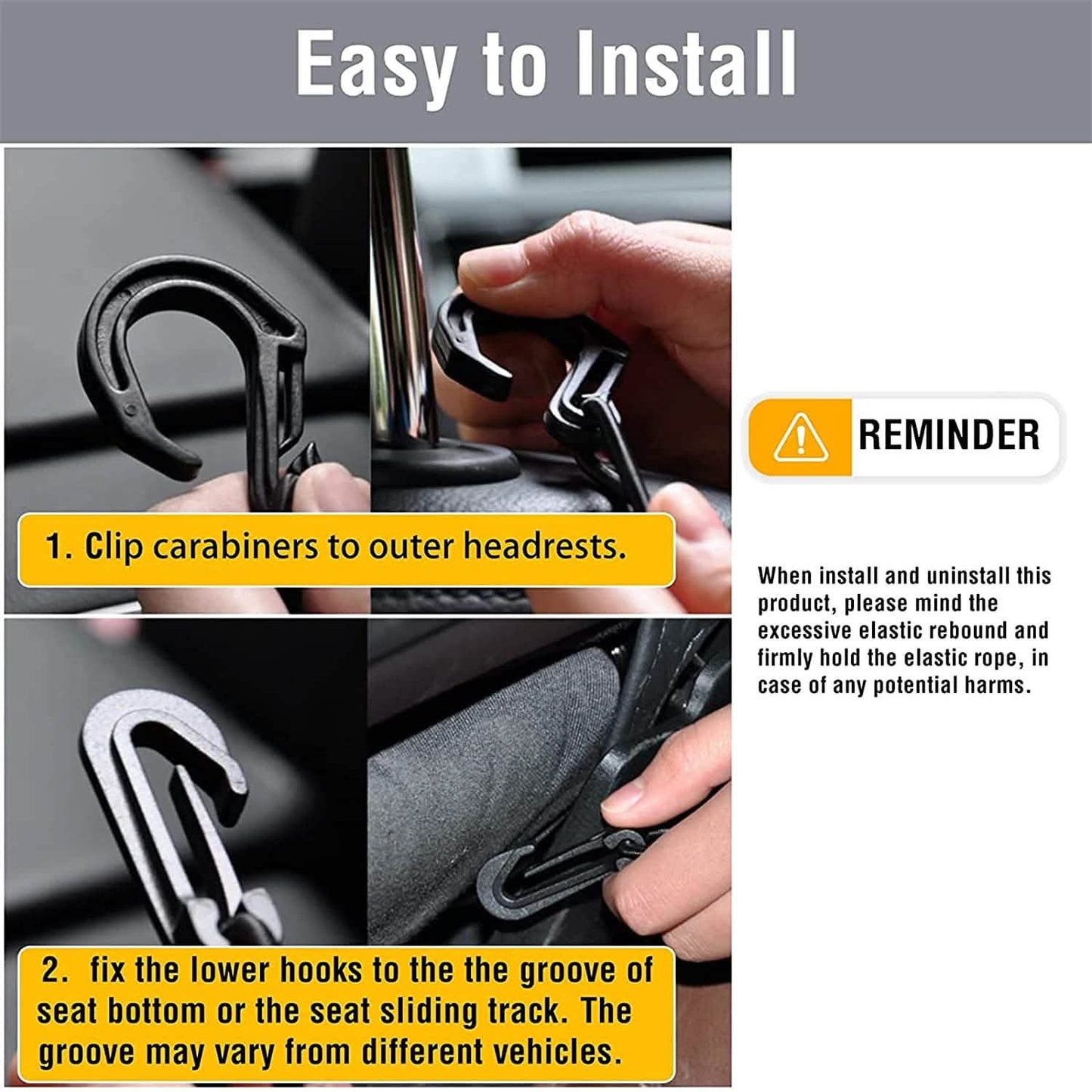 Car Pet Barrier & Seat Organizer – Mesh Storage with Safety Hooks